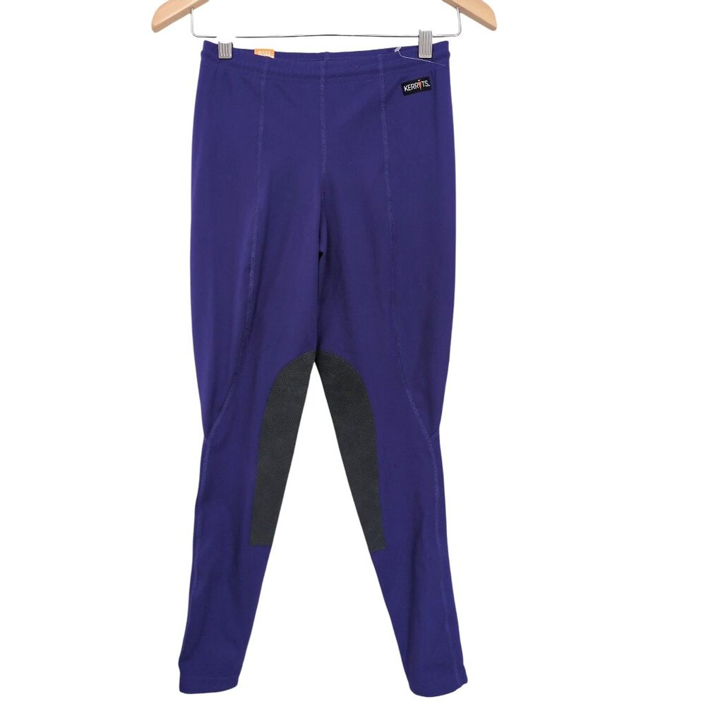 Kerrits Riding Tights Womens S Purple Knee Patch Stretch Equestrian Horse